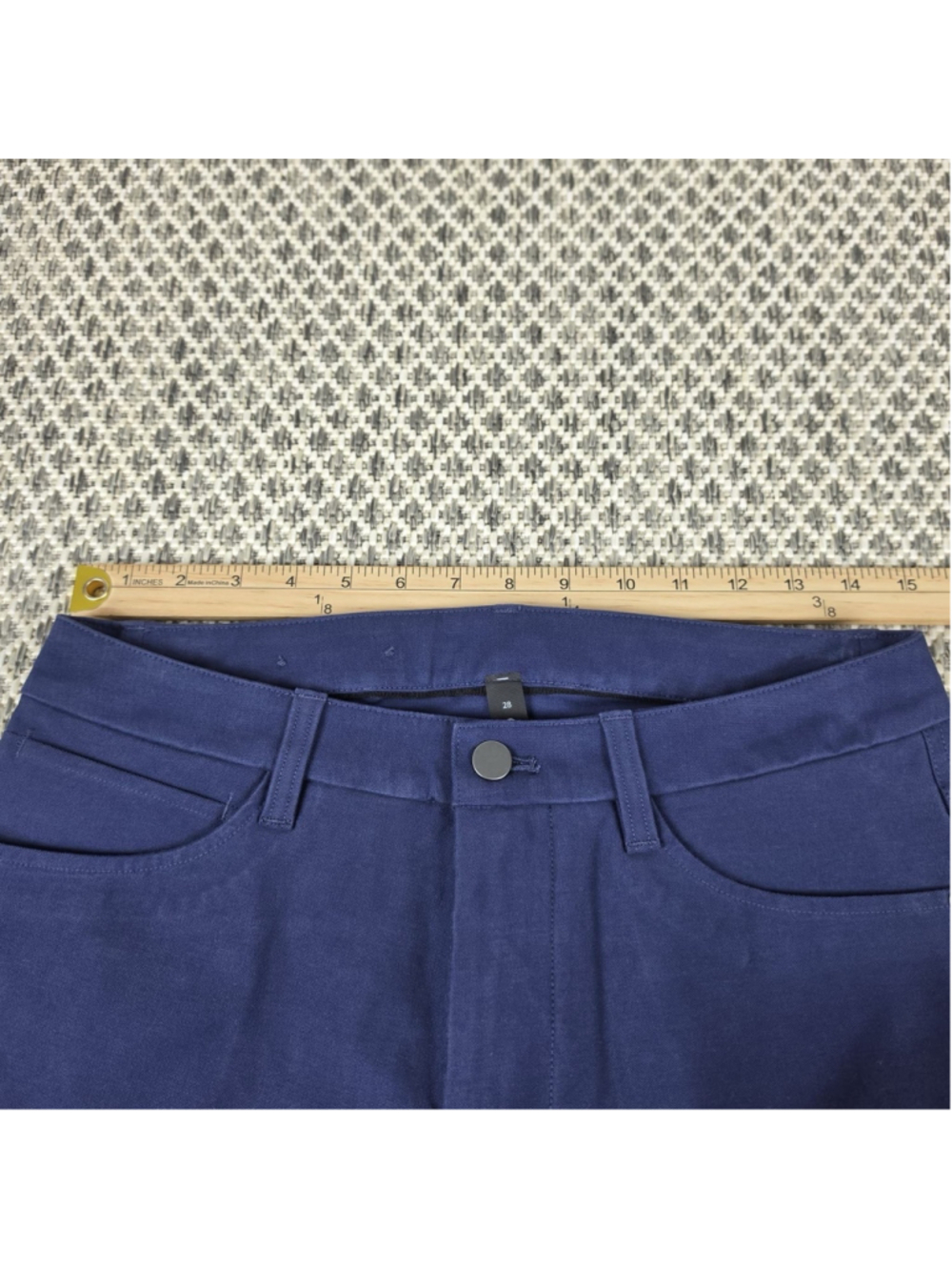Lululemon Navy Blue Slim Straight Pants Women’s Size 28 Stretch Casual Career - Picture 7 of 10